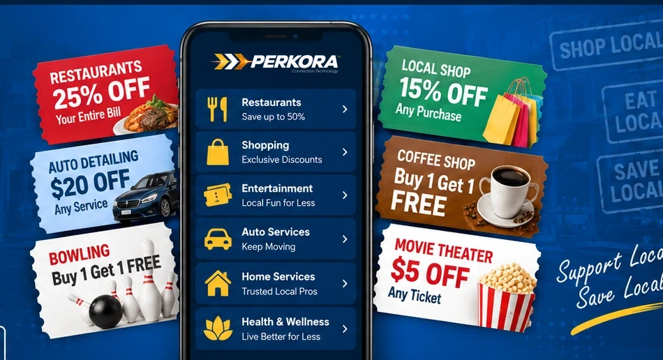 Perkora Savings Pass on a customer's phone